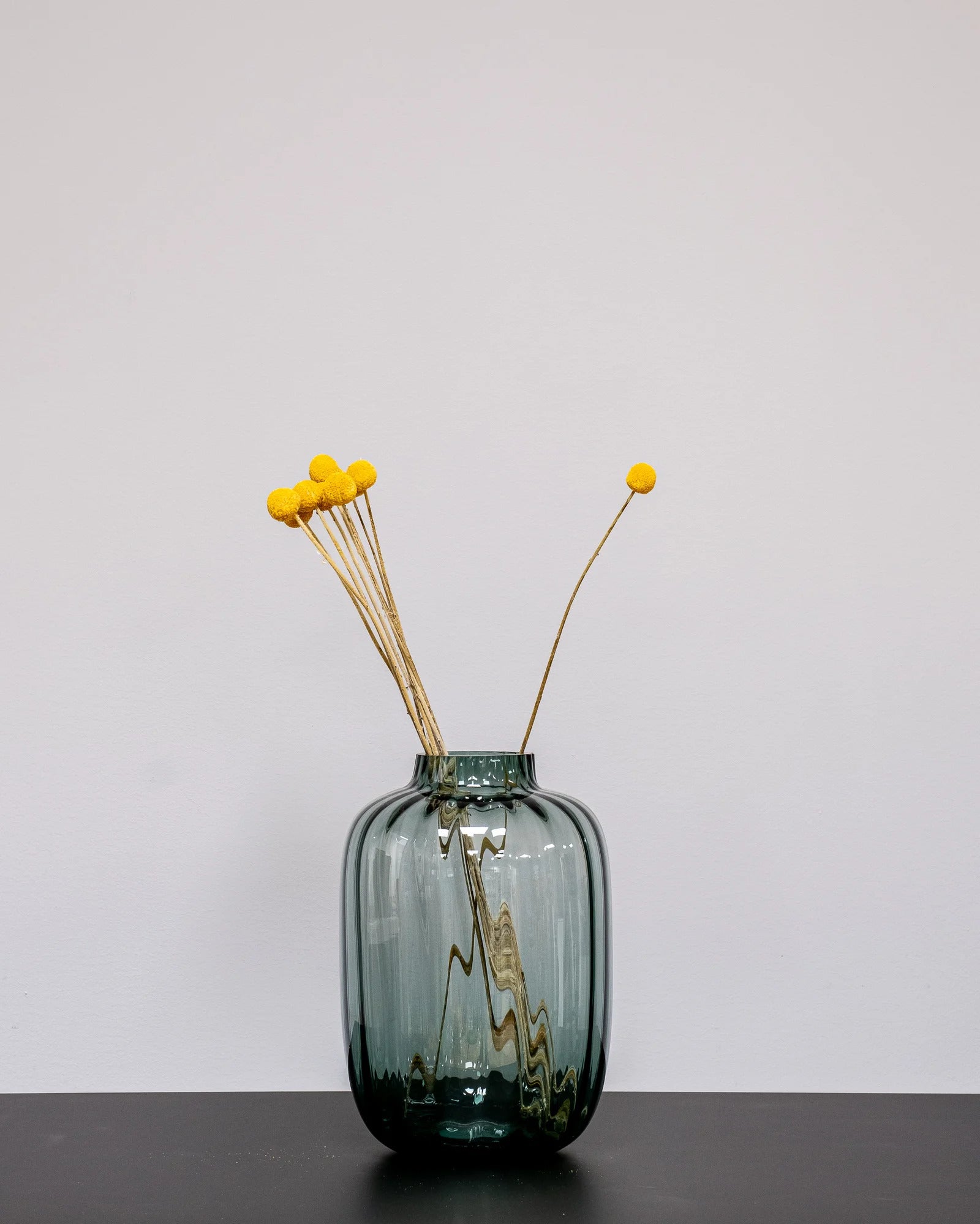 Närbild på torkade blommor i Craspedia/Solboll 10 st.