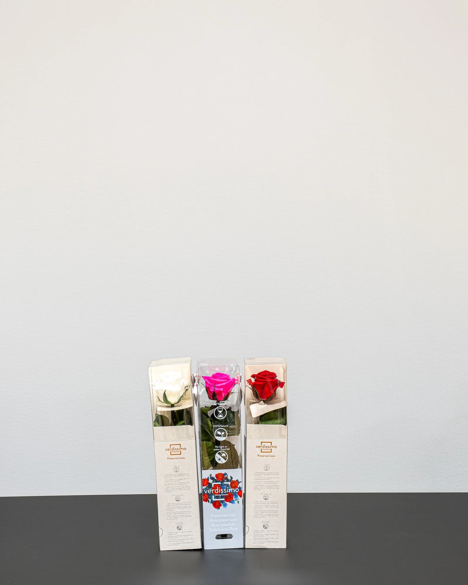 Evighetsros 25 cm - evighetsros från Forever Flora i röd