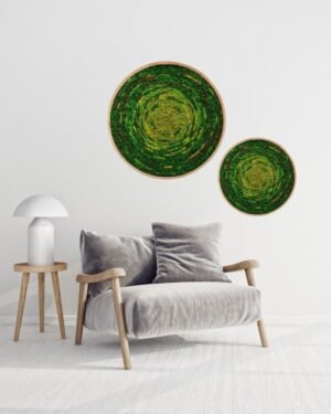 Alternative view of Runde Mosbilleder – Vortex Design med Lavmos