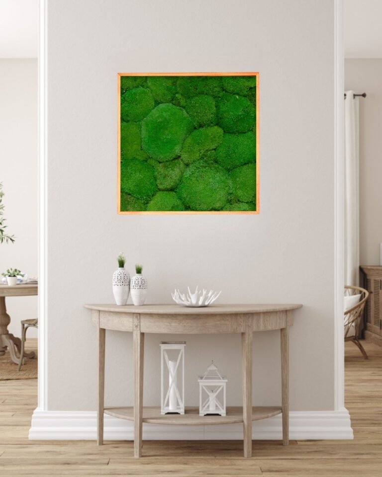 Alternative view of Kvadratisk mosbilleder med kuglemos – Plantevæg