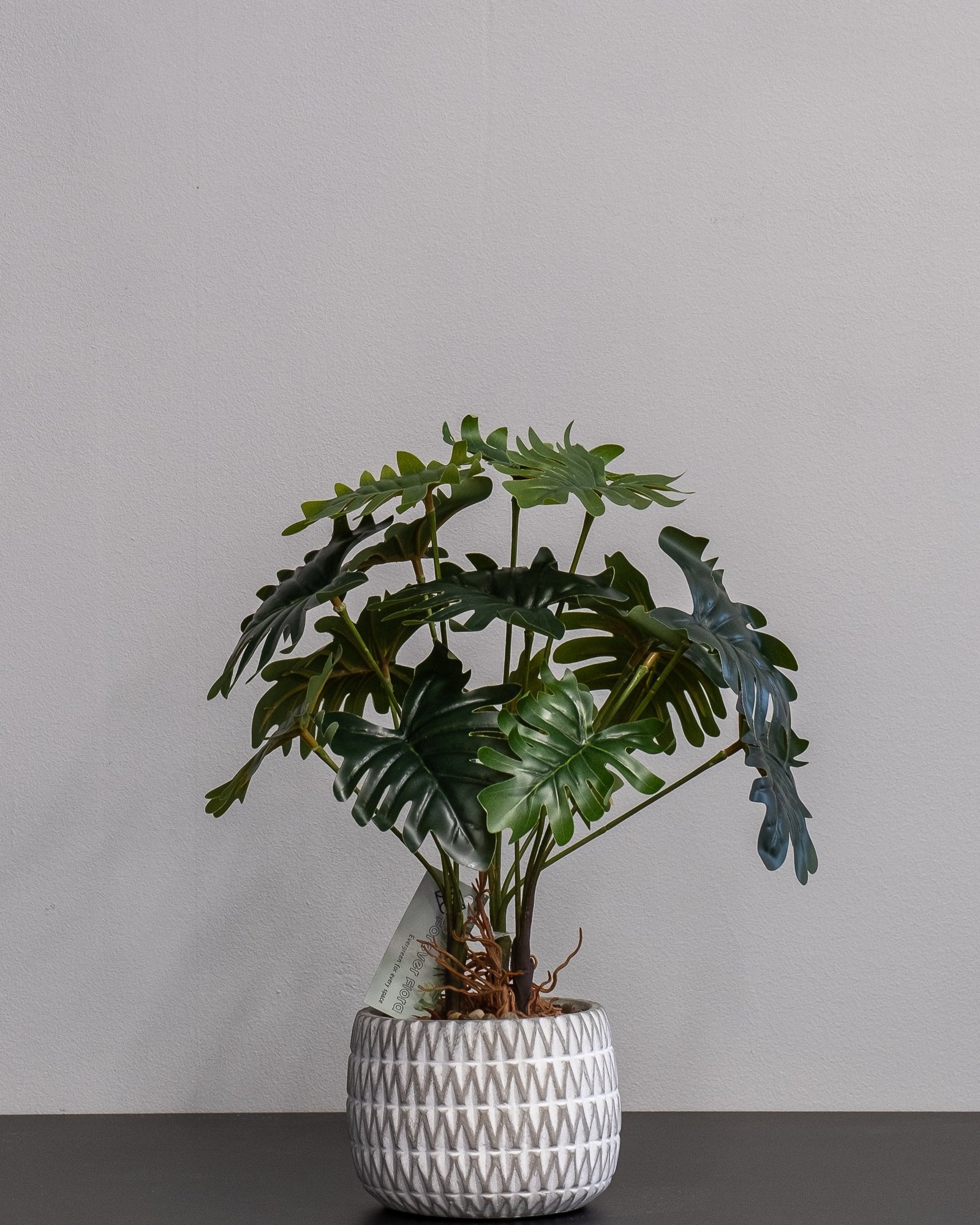 Eksklusiv Kunstig Filodendron i Moderne Cementpotte – Naturtro (32 cm) 2 Eksklusiv Kunstig Filodendron i Moderne Cementpotte – Naturtro (32 cm) - Billede 2