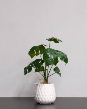 Alternative view of Eksklusiv Kunstig Monstera i Keramikpotte – Naturtro & Stilfuld (45 cm)